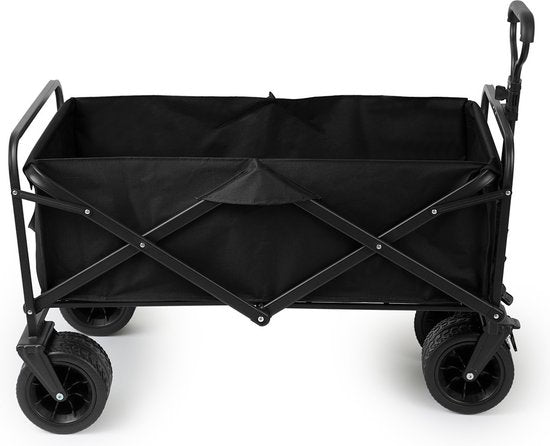 909 Chariot d'extérieur - Pliable - Capacité de charge maximale 80 KG - 100x57x99cm - Noir