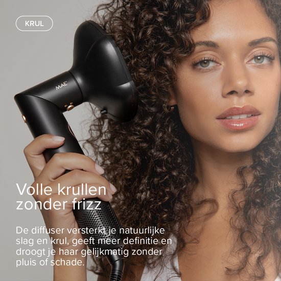 MAE® Airstyler PRO II + Diffuseur - Fer à friser 6 en 1, sèche-cheveux multifonction - Appareil de coiffure - Brosse à boucler et brosse lissante