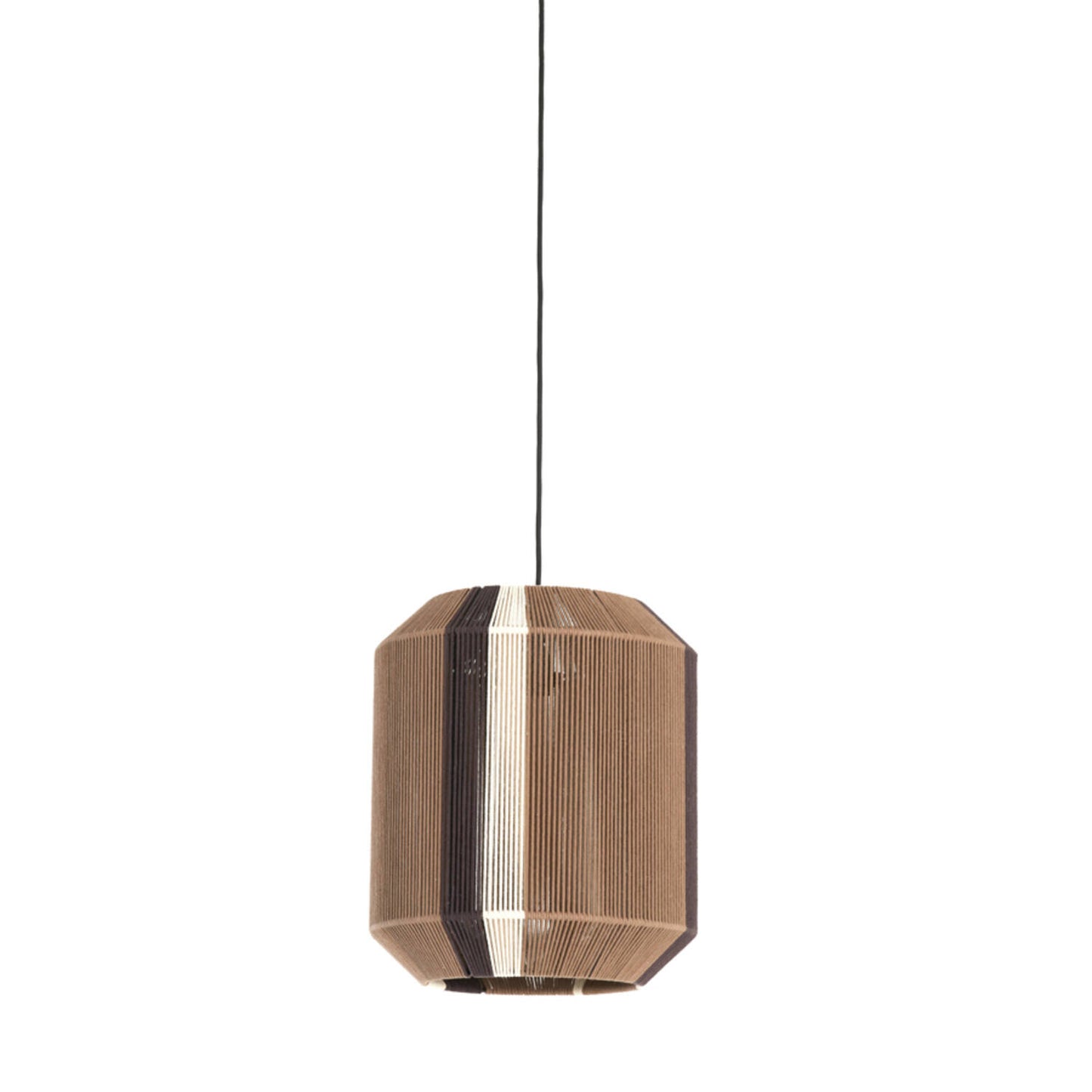 Suspension Kozana - Ø 36 x 43 cm - Marron/Crème/Marron foncé