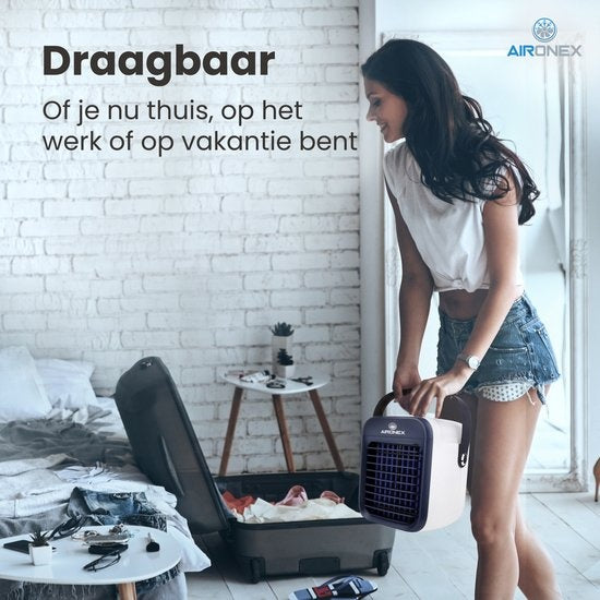 Aironex Refroidisseur d'air portable bleu - jusqu'à 15 m² - Réservoir d'eau 0.3L
