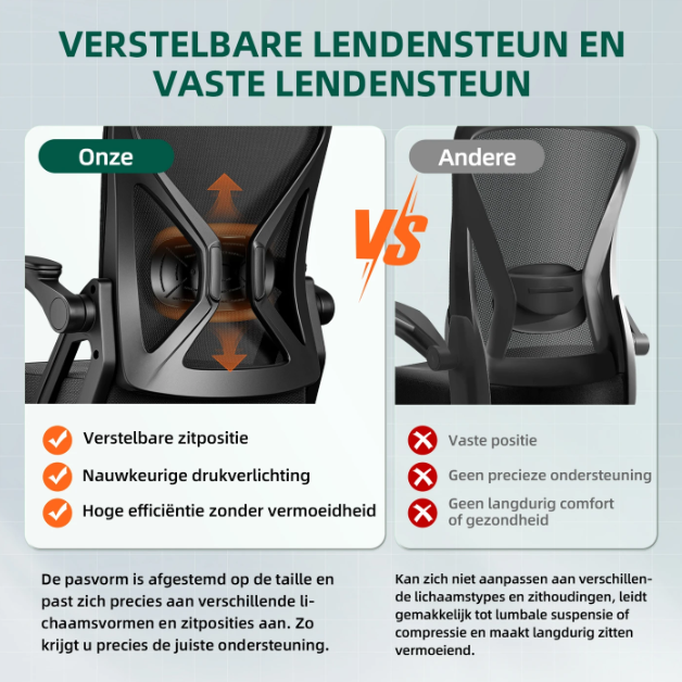 Chaise de bureau ergonomique GTIMEX noire - Soutien lombaire réglable - Fonction d'inclinaison jusqu'à 125°