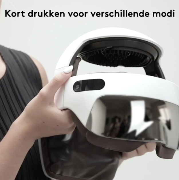 Appareil de massage électrique pour la tête Breo iDream5s - Blanc - Massage des yeux et de la nuque avec fonction chauffante