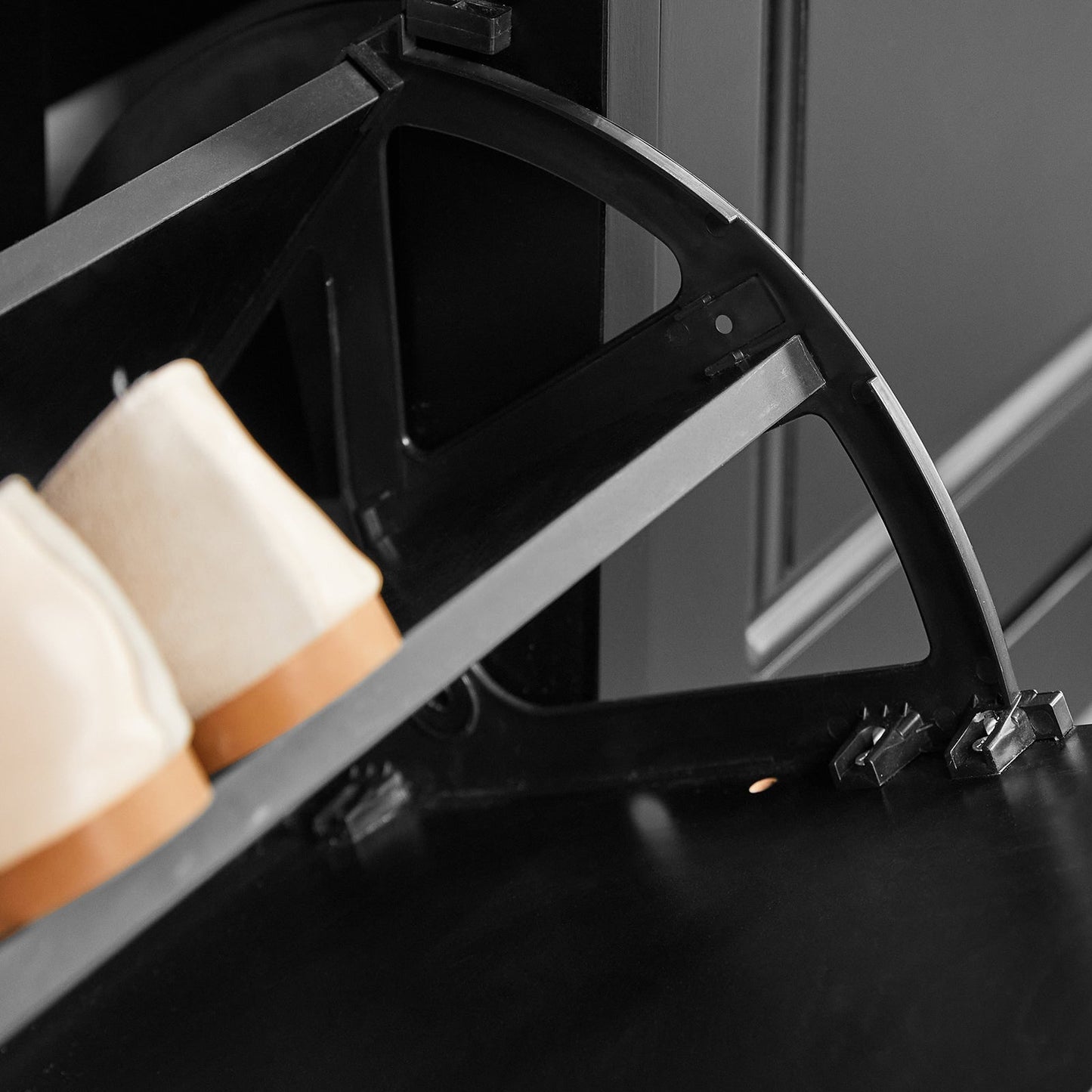 Meuble à chaussures SoBuy FSR79-SCH avec 4 tiroirs - 105 x 24 x 82 cm - Noir