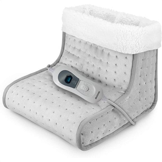 Chauffe-pieds électrique - Auronic - 53°C à 65°C - Avec minuterie et protection contre la surchauffe - 100W - Gris