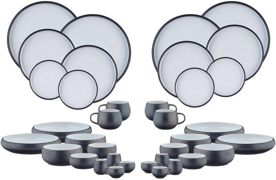 Vaisselle complète GOURMET - 36 pièces - Onyx