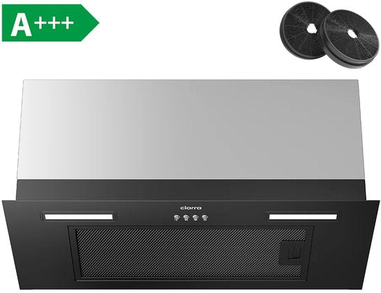 CIARRA CBCB6926A hotte aspirante encastrable 60 cm - 650 m³/h - noir - A+++