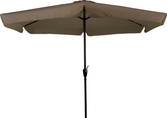 Parasol CUHOC à volants - Parasol taupe - Parasol à mât - Parasol de 3 m - Parasol à moulins - Parasol à 6 pans - Parasol facile à replier