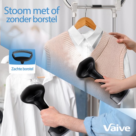VAIVE TurboSteam Vapeur pliable 1600W - Vapeur à main - Vapeur à linge - Vapeur - Vapeurs à linge