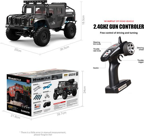 Fuegobird RC Car - Véhicule RC 1：12 - Véhicule tout-terrain à grande vitesse 2.4G à quatre roues motrices