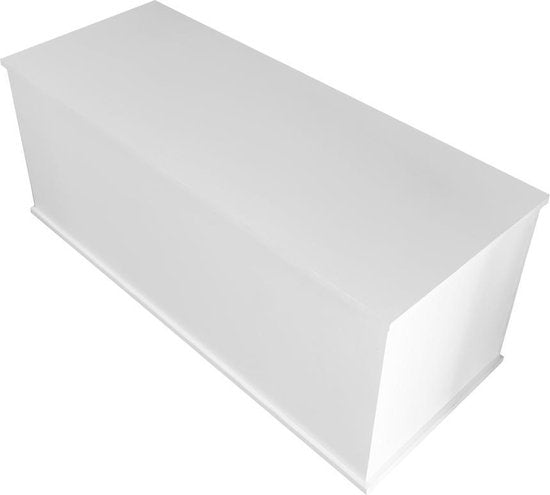 Coffre de rangement - coffre à jouets - coffre à couvertures - largeur 100 cm - blanc