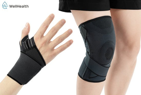 Wellhealth - Genouillère ou poignet pour le soulagement de la douleur et le soutien - Genouillère - M/L - 1 pièce
