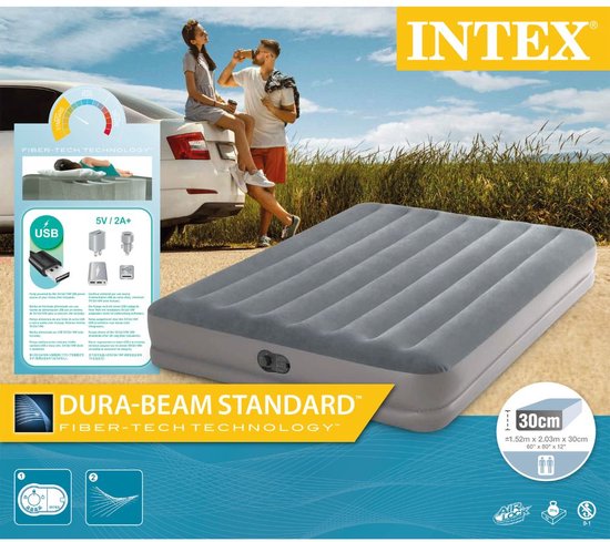Intex Prestige Mid-Rise air bed - Queen size - Pompe électrique intégrée