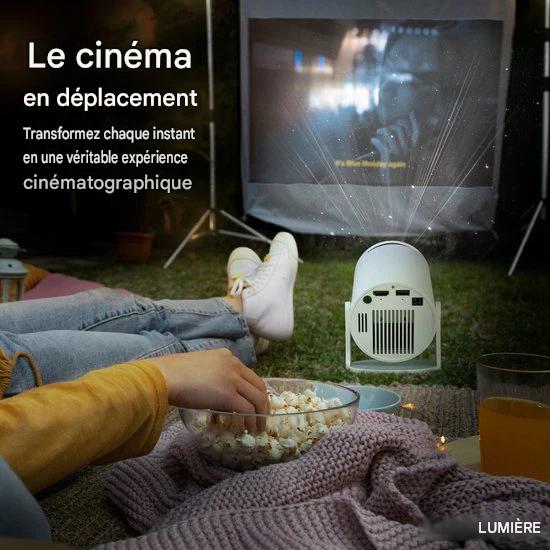 Lumina Mini Pro Beamer - Home cinema - Projecteur - Android 11.0 - WiFi 6 & Bluetooth 5.2 - Qualité d'image 4k - Ecran de projection - Blanc
