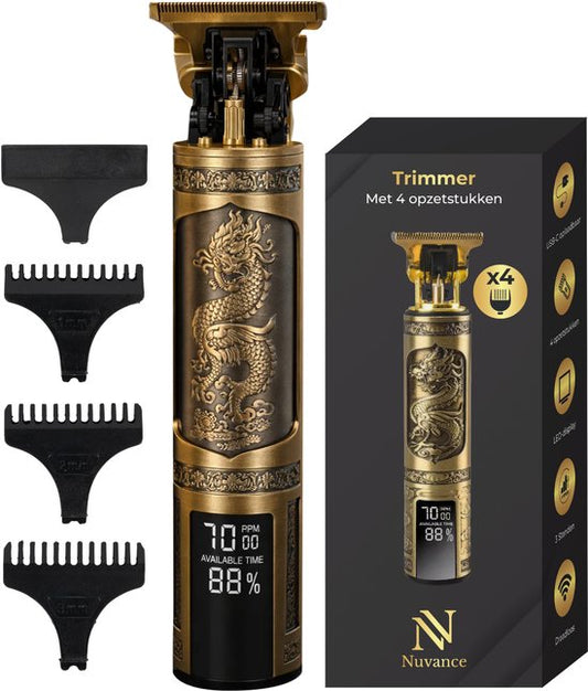 Nuvance - Tondeuse Homme - Affichage LED - Accessoires inclus - Tondeuse Barbe et Tondeuse Homme - Usb C Rechargeable - Tondeuse