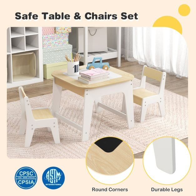 Table enfant Coast avec 2 chaises 3 groupes de chaises enfant TLG en bois avec plateau double face