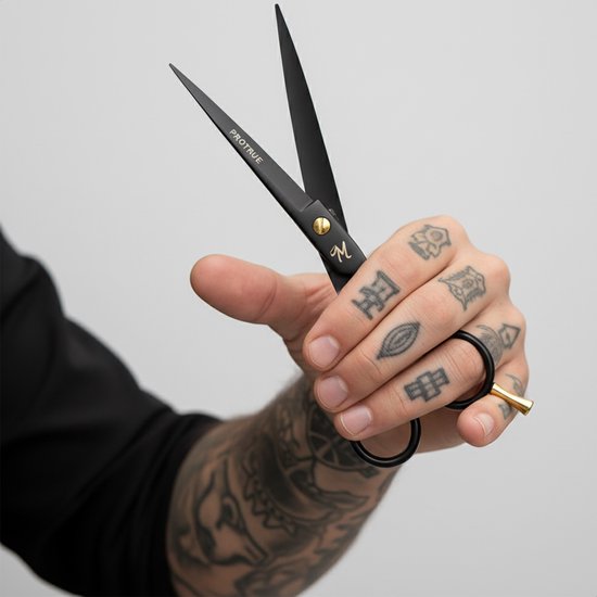 Ciseaux de coiffure ProTrue avec étui en cuir - Kit de coiffure - Ciseaux de coiffure pour droitiers