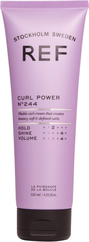 REF Stockholm - Curl Power - 125 ml - Crème pour boucles - Boucles - Coiffage des boucles - Produit pour boucles - Sans rinçage - NOUVEAU DESIGN !