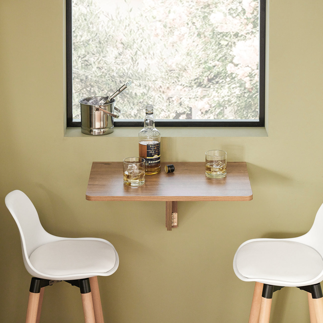 SoBuy FWT03-PF Table de salle à manger pliante - Max. 20 kg - 60 x 40 x 2 cm - Marron