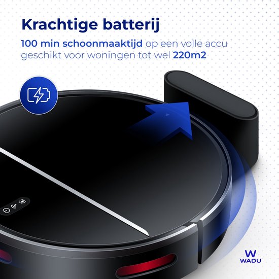 Robot aspirateur avec fonction de nettoyage - Avec station de charge - Convient aux animaux domestiques - Robot nettoyeur
