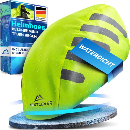 NEXTCOVER® Housse de pluie universelle pour casque de vélo - Housse de casque 100% étanche au vent et à l'eau - Housse de pluie réfléchissante pour tous les casques de vélo - Housse de casque étanche avec marquage de sécurité réfléchissant