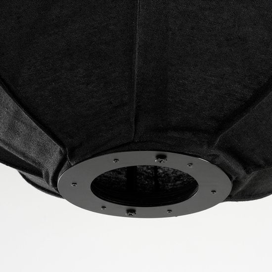 Mica Decorations Lampe pendante Pego - H55 x Ø50 cm - Lin - Noir