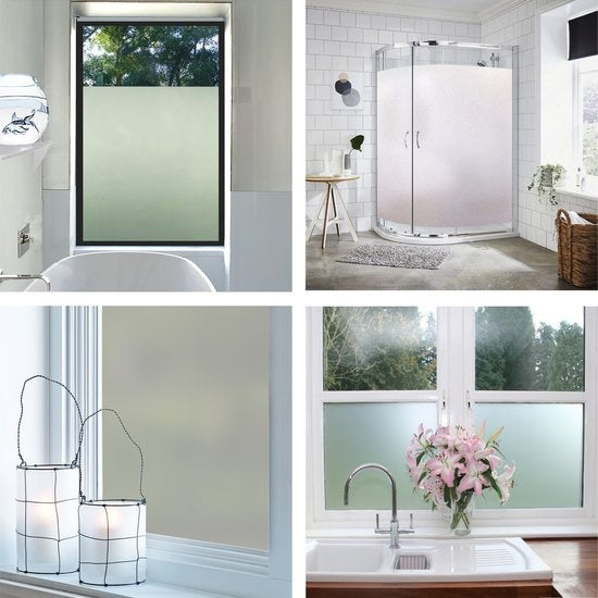 Homewell Film pour fenêtre HR++ 120x300cm - Protection solaire et isolation - Anti-éblouissement - Statique - Verre dépoli
