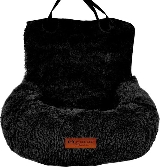 Car Seat Dog Deluxe Back Seat - Panier de voiture pour chien avec sangle de sécurité - Panier de voiture pour chien - Siège pour chien - Grand chien - Noir - Taille M