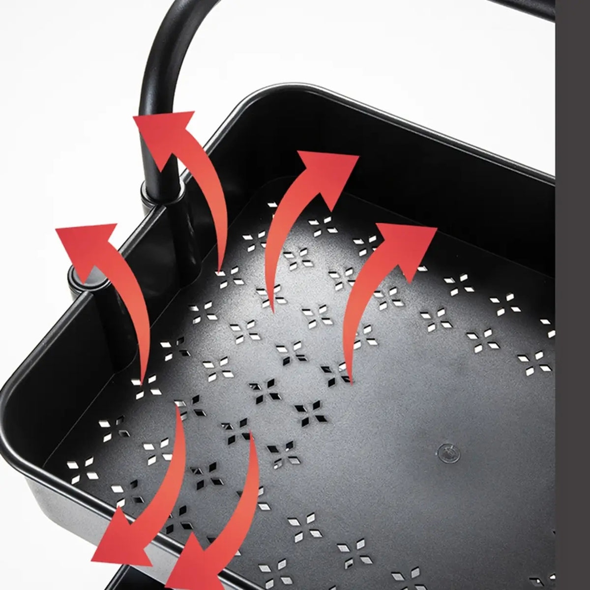 Étagère de rangement Maxcook à 3 niveaux - Étagère de cuisine - Noir