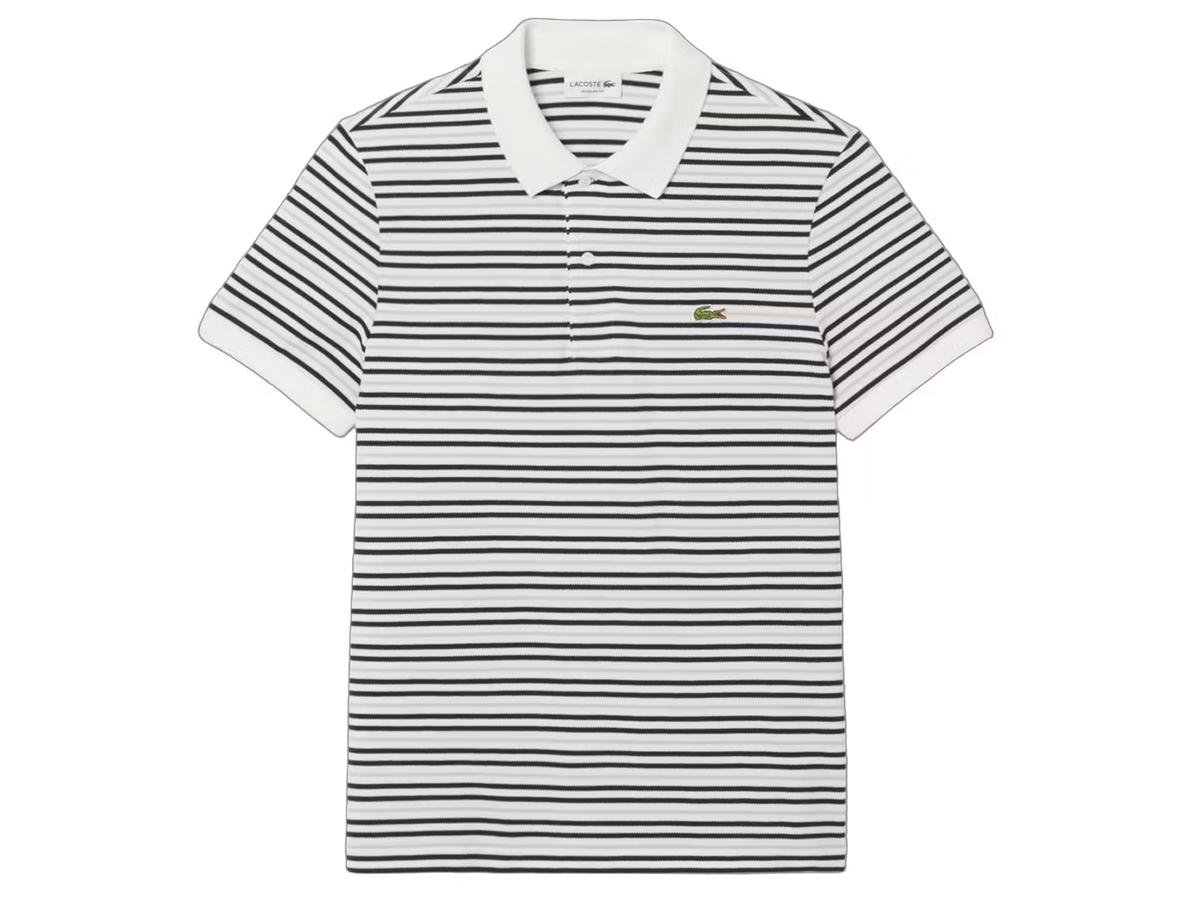 Polo Lacoste - Manches courtes - taille 7 - Blackbird/Flour