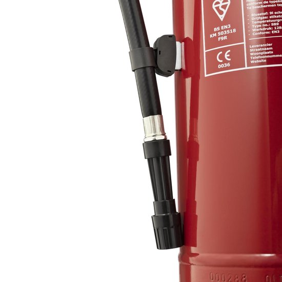 Extincteur Smartwares FEX-15290 - 9 litres - Mousse - Classe de feu AB - Certifié BSI - rouge