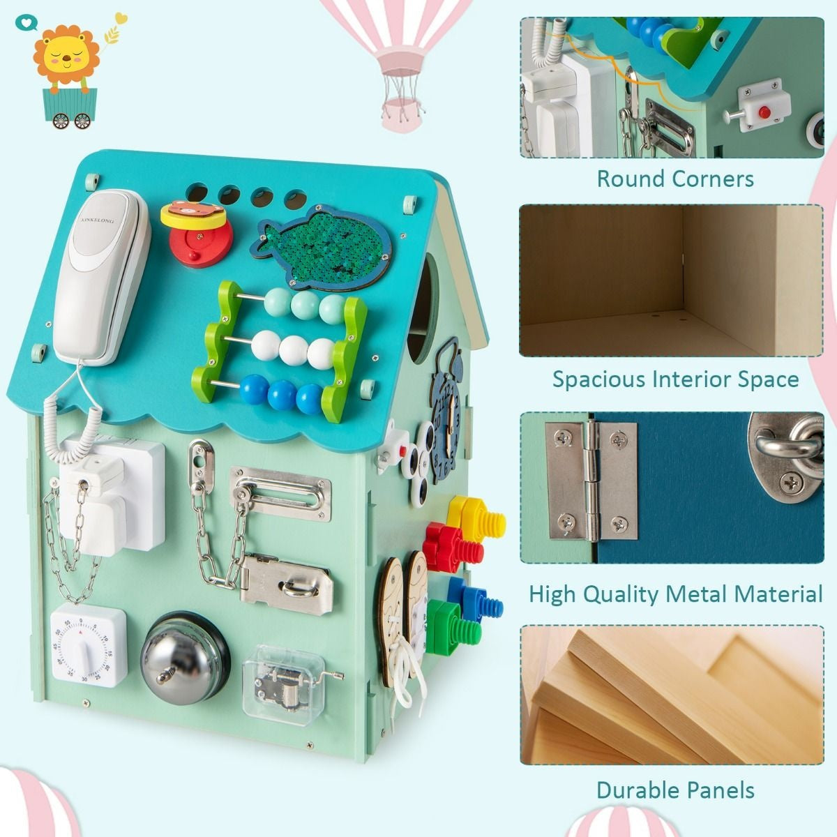Coast Maison de jeux pour enfants - Educative - 33 cm x 33 cm x 45 cm