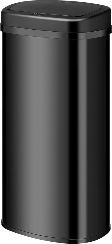 Poubelle automatique / Poubelle / Poubelle à détecteur - 70 litres - Noir - Rectangle