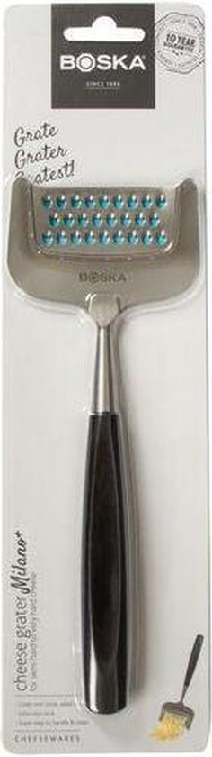 Boska Kaasrasp Milano+ - Râpe de cuisine - Râpe à main - Râpe à fromage fine - Râpe à citron - Râpe à légumes - Râpe à fromage - Râpe à main en acier inoxydable - Lavable au lave-vaisselle - Ustensiles de cuisine - Accessoires de cuisine - Garantie 10 ans