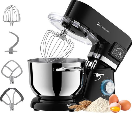 Robot de cuisine - KitchenBrothers - Affichage et minuterie - 6L - 1400W - Noir