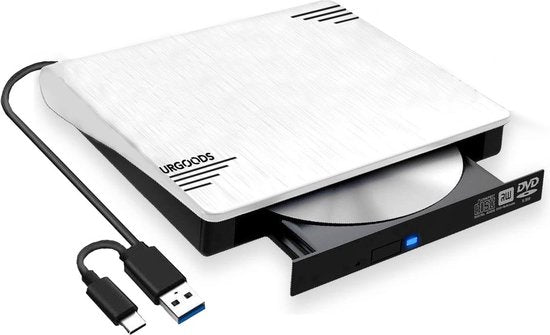 Lecteur DVD externe pour ordinateur portable - Graveur DVD/CD - Windows et Mac - USB 3.0 et C