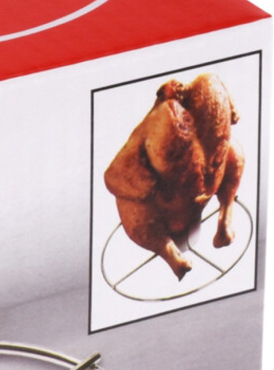 Grille à poulet pour barbecue en acier inoxydable 20 cm - Cuisson du poulet au barbecue - Grille à poulet