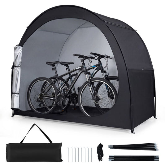 Abri à vélos Coast - Abri à vélos résistant aux intempéries - Pour 2 vélos - Noir - 210 x 123 x 171 cm
