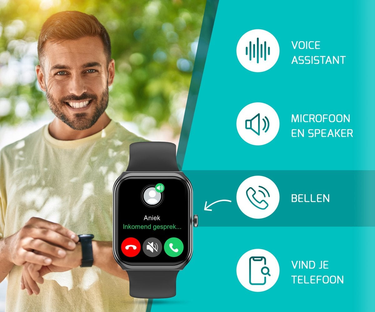 FITAGE Smartwatch - Podomètre - Montre sport - Noir