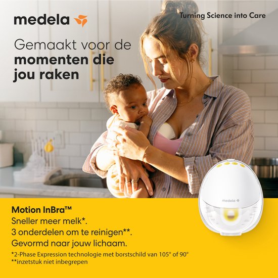 Medela Motion InBra™ - Tire-lait électrique simple – Portable et discret - Efficace et confortable - Inserts inclus