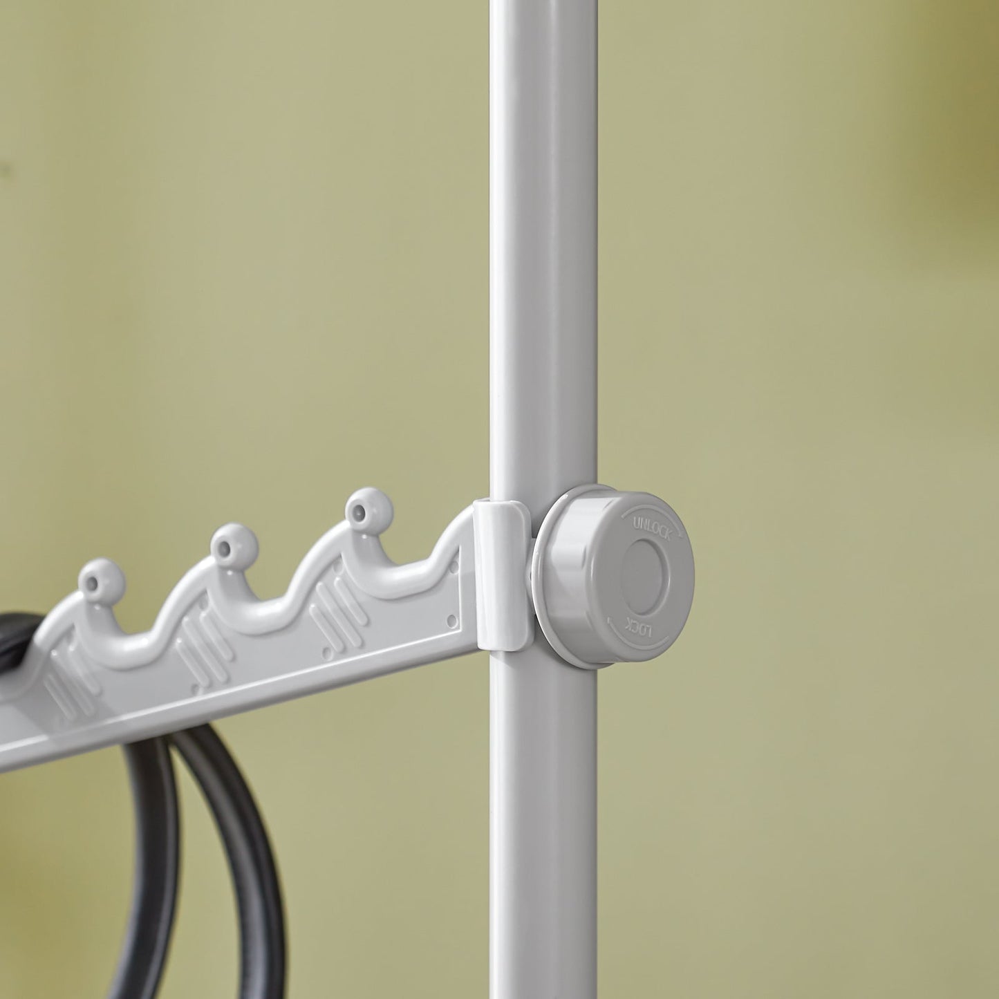 SoBuy Système de penderie télescopique - 2 tringles à vêtements - L (62-113) x H (200-285) cm