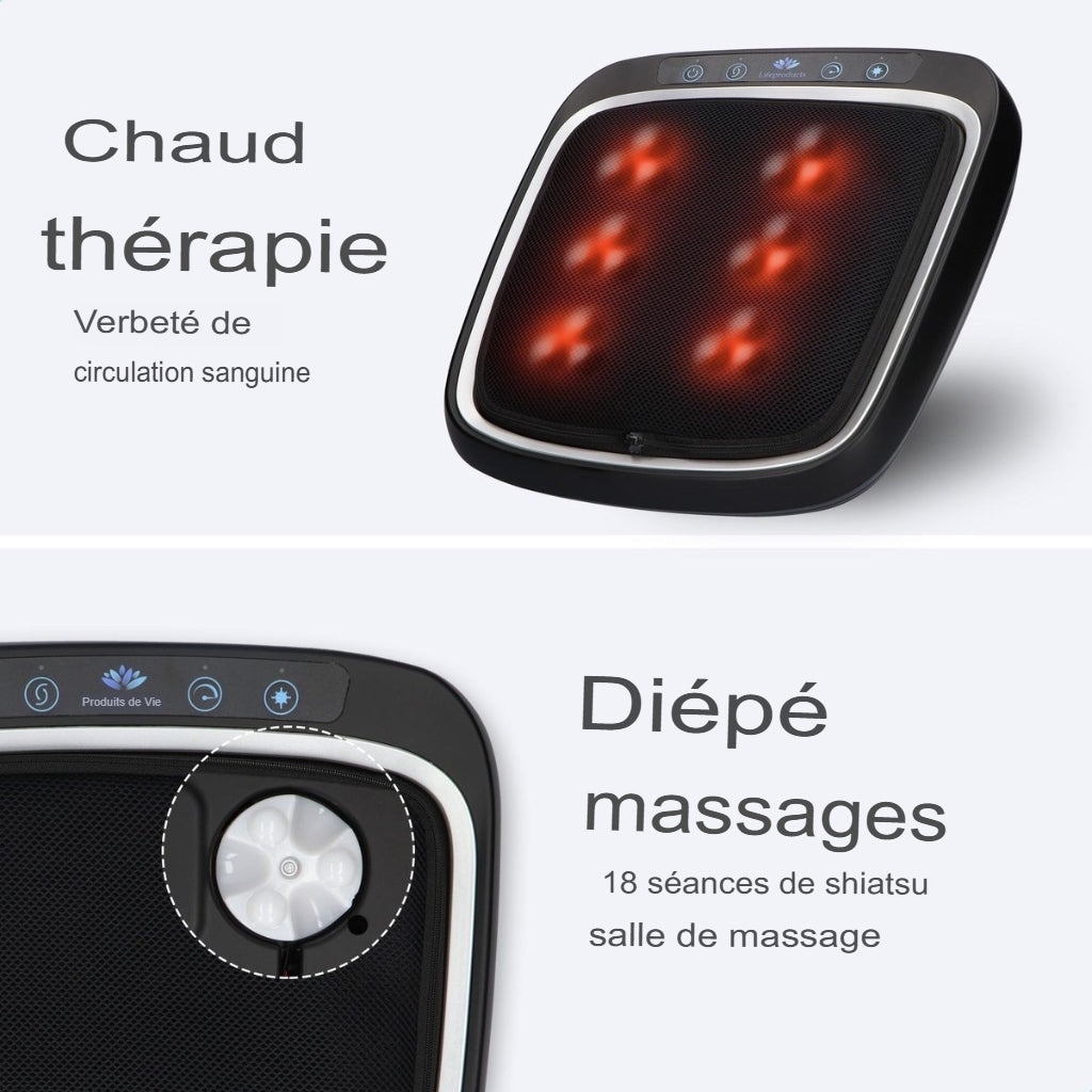 Appareil de massage des pieds Shiatsu Lifeproducts, Noir