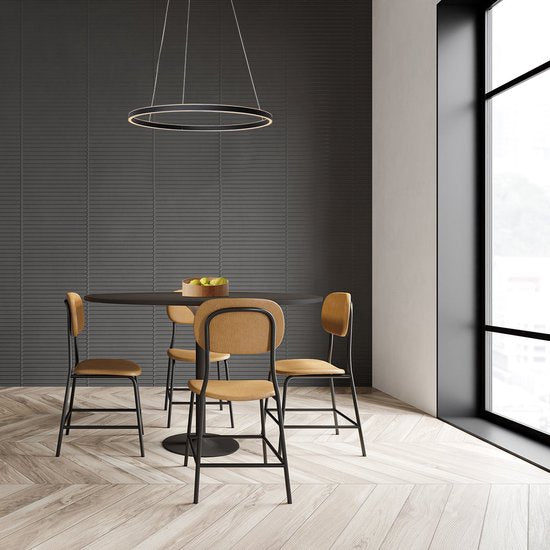 Suspension Ringlux 3502ZW noire 60 cm, design en métal, Steinhauer - Hauteur réglable, idéale pour une utilisation en intérieur