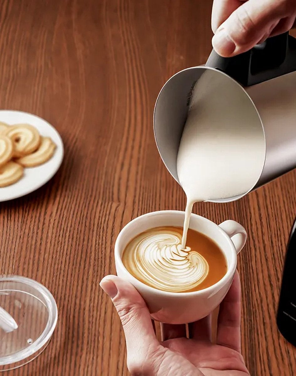 Safecourt Kitchen - Milk Frother pro - Carafe amovible - 4 en 1 - Sans BPA - Noir - 300 ML