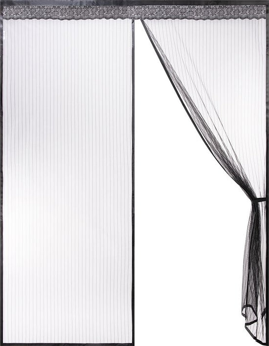 O'DADDY Deurgordijn Deluxe FIBER - Magnetisch Vliegengordijn - Voor Nieuwbouw en Standaard Deuren - Eenvoudige Installatie - Zwarte Hor - 184x230 cm