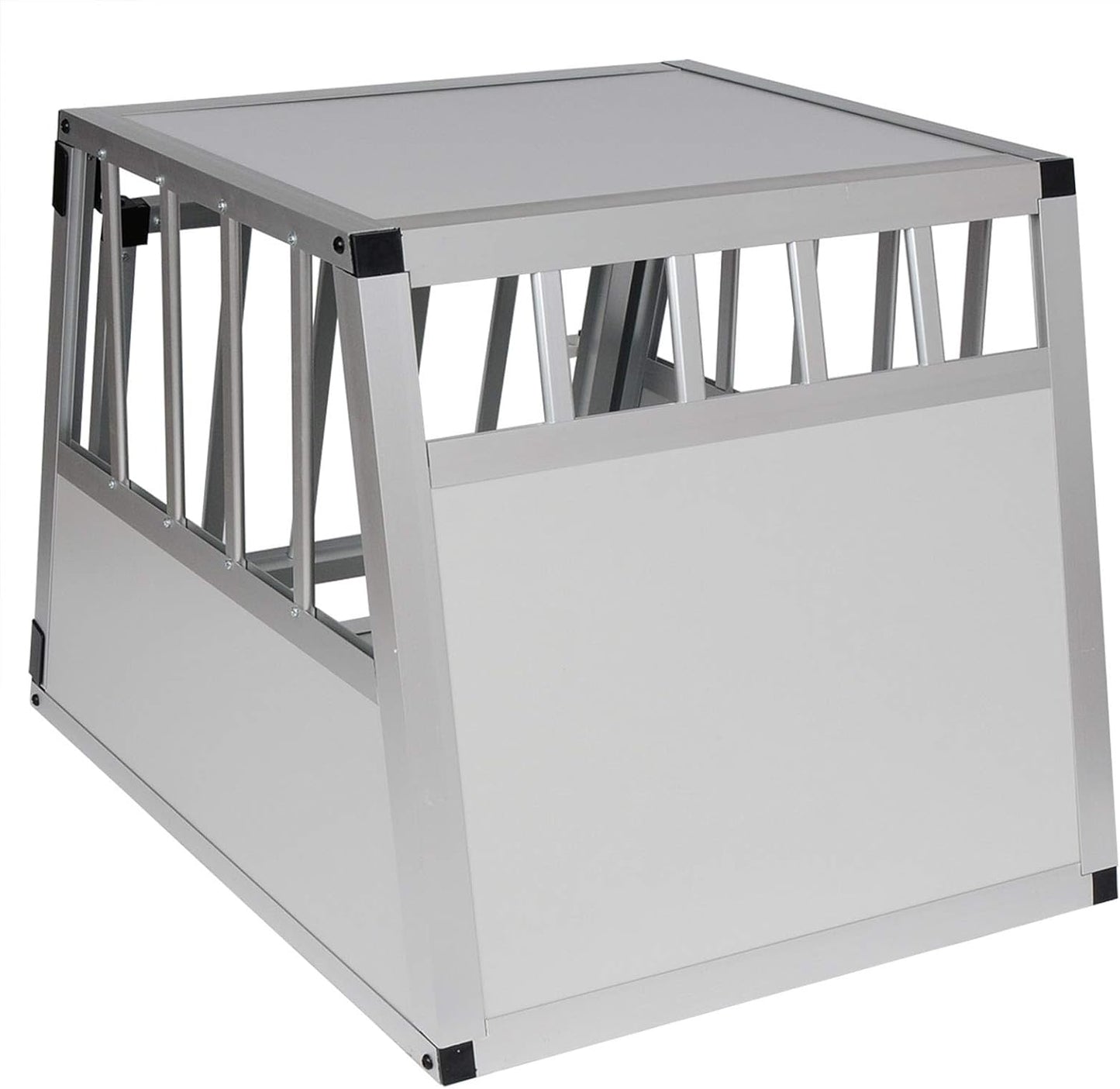 Cage pour chien EUGAD en aluminium - 69 x 54 x 50 cm - Forme trapézoïdale - Pour la voiture et la maison
