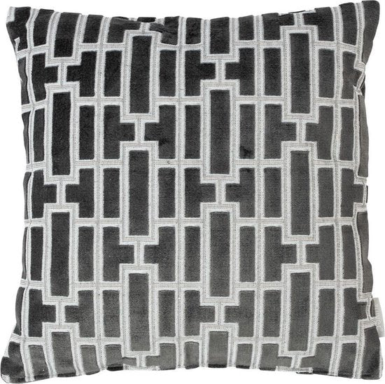 Coussin Zuiver Scape 45x45cm – Noir et blanc
