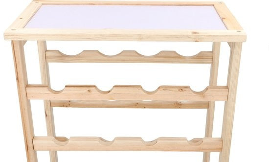 Porte-bouteilles - Hauteur 55 cm - Bois - 16 bouteilles
