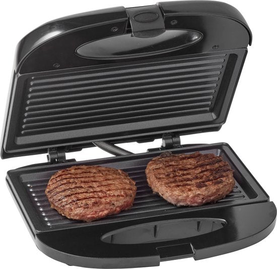 Tomado TGS2000B - Fer à toasti - Gril - Sans PFAS - Toasti maker - 21,5 x 12 cm - 750 watts - Noir