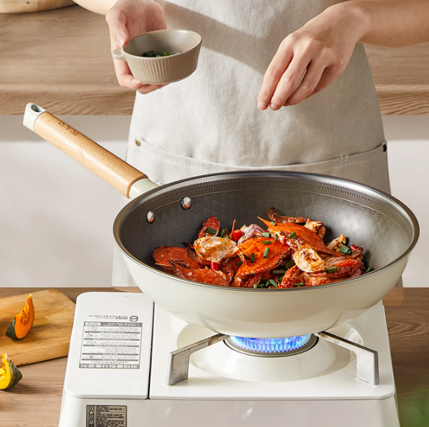 Wok en céramique Cooker King Titanium - Blanc - 30 cm