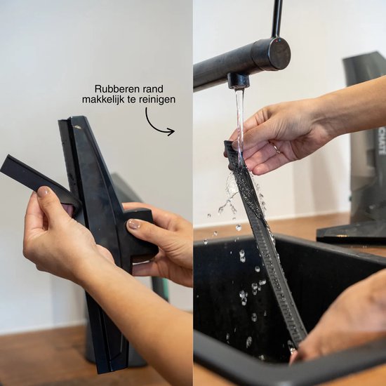 Achaté Essuie-vitre électrique - Aspirateur et lave-vitre - Rechargeable - Avec flacon pulvérisateur et 2 chiffons en microfibre - Nettoyage sans traces - Durée d'utilisation de 40 minutes